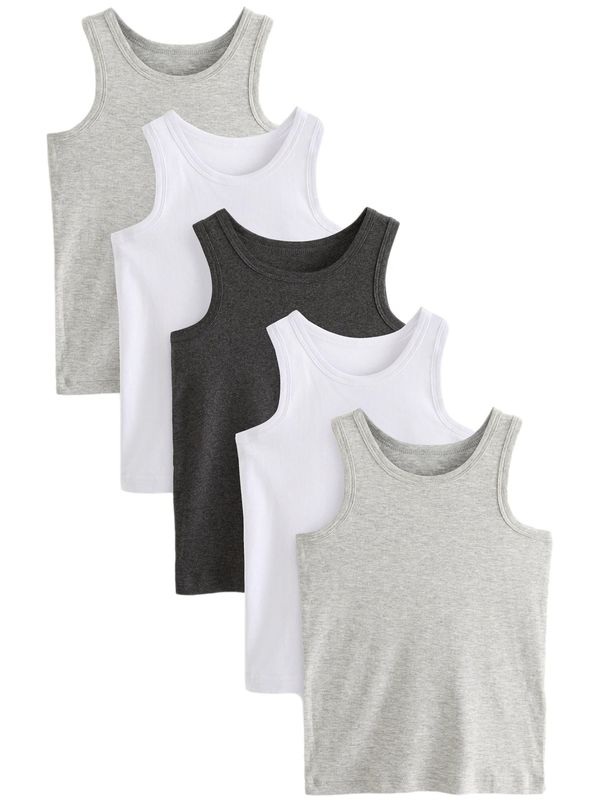 Next Next Spodnja majica  temno siva / pegasto siva / bela