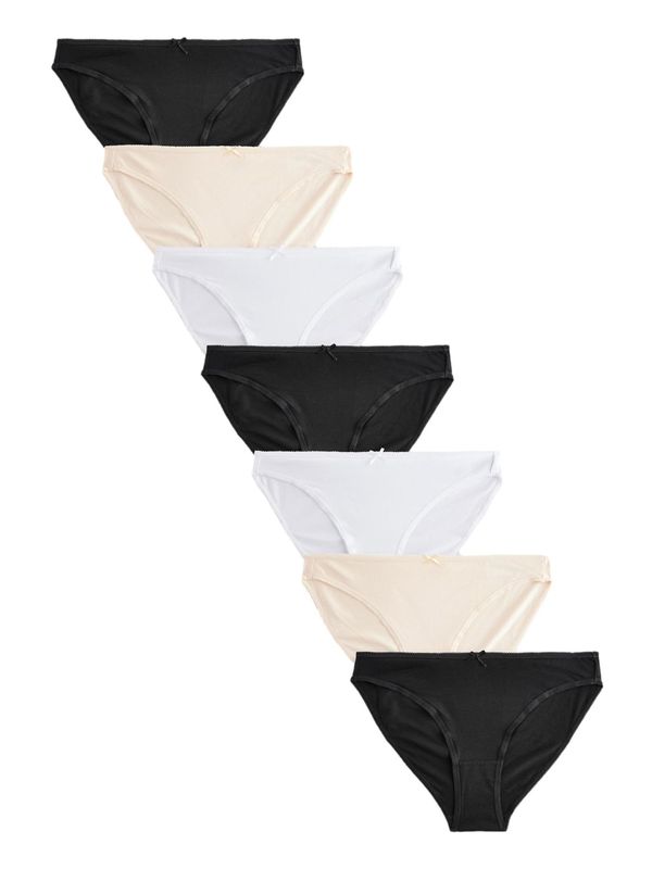 Next Next Spodnje hlačke  bež / črna / bela