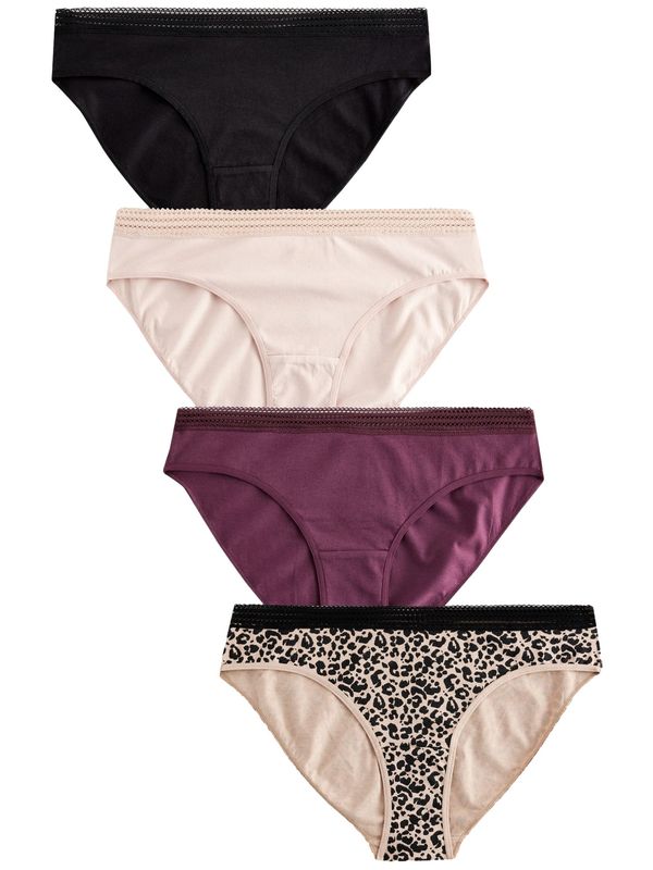Next Next Spodnje hlačke  bež / pastelno roza / vijolična / črna