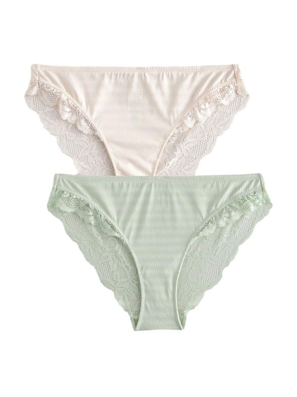 Next Next Spodnje hlačke  ecru / svetlo zelena