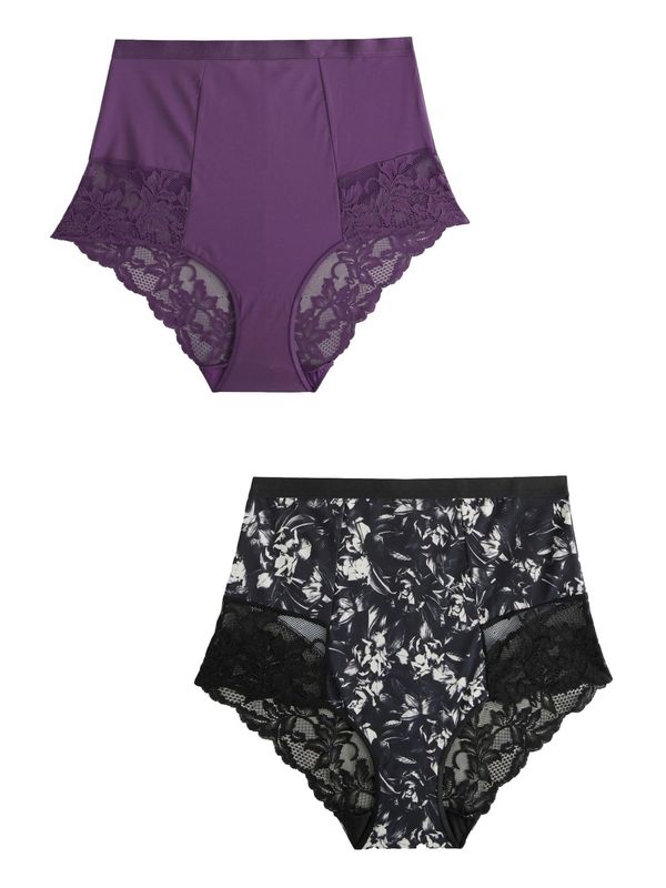 Next Next Spodnje hlačke  lila / črna / bela