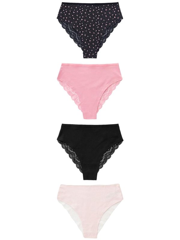 Next Next Spodnje hlačke  roza / črna / bela