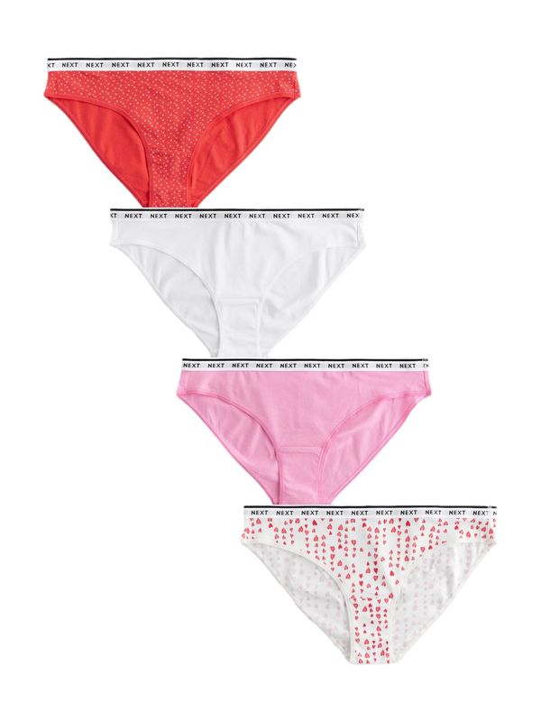 Next Next Spodnje hlačke  staro roza / svetlo rdeča / bela