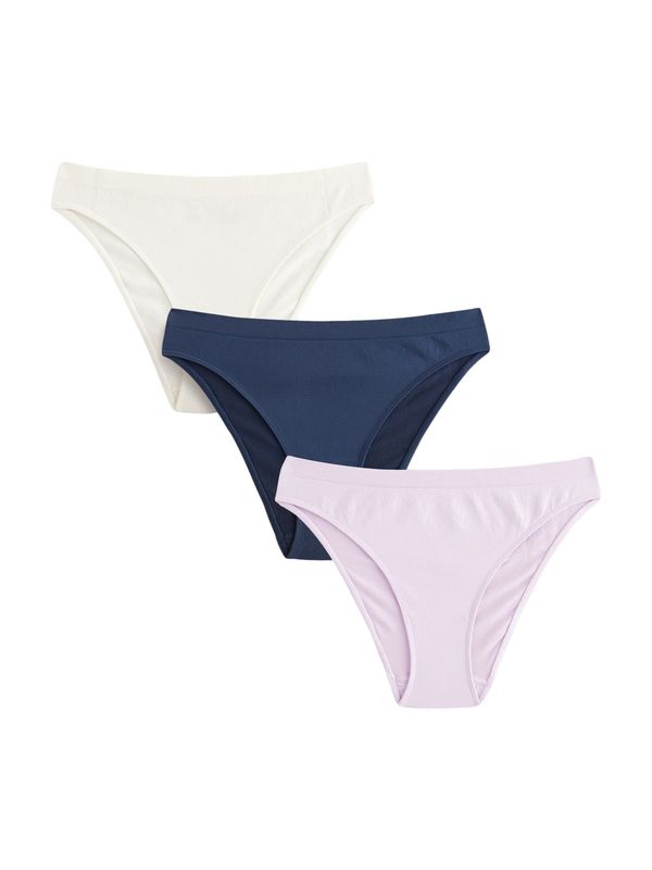 Next Next Spodnje hlačke  temno modra / pastelno lila / off-bela