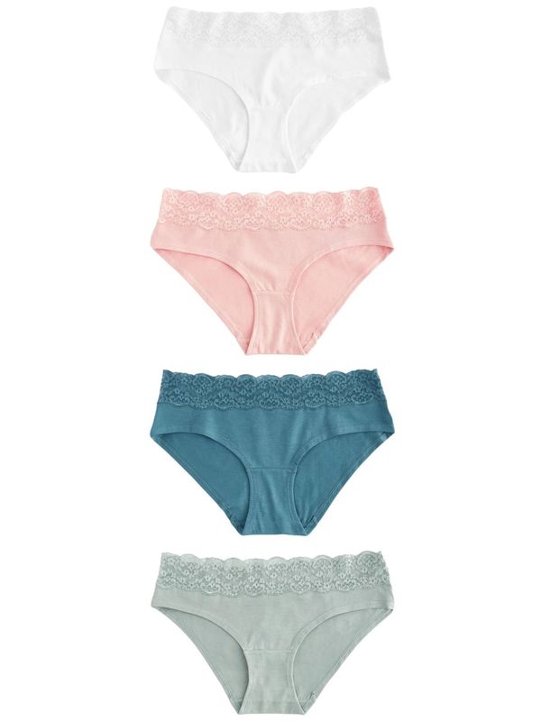 Next Next Spodnje hlačke  zelena / petrol / svetlo roza / bela