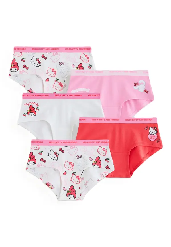 Next Next Spodnjice 'Hello Kitty'  svetlo roza / temno roza / svetlo rdeča / bela
