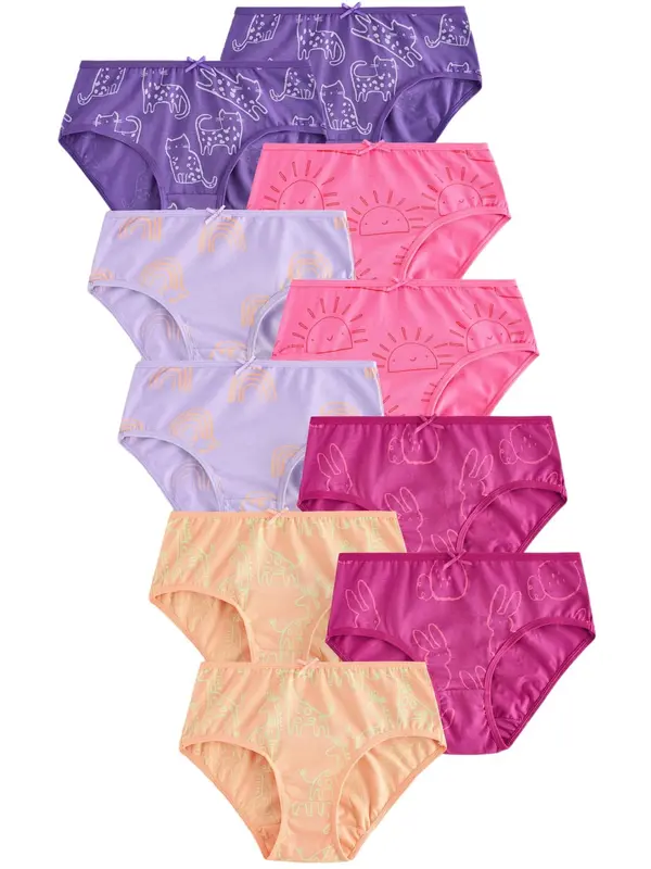 Next Next Spodnjice  pastelno lila / temno liila / marelica / svetlo roza / temno roza
