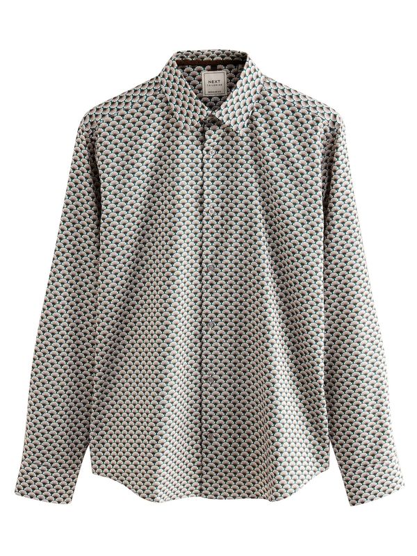 Next Next Srajca  cijansko modra / rjava / bela