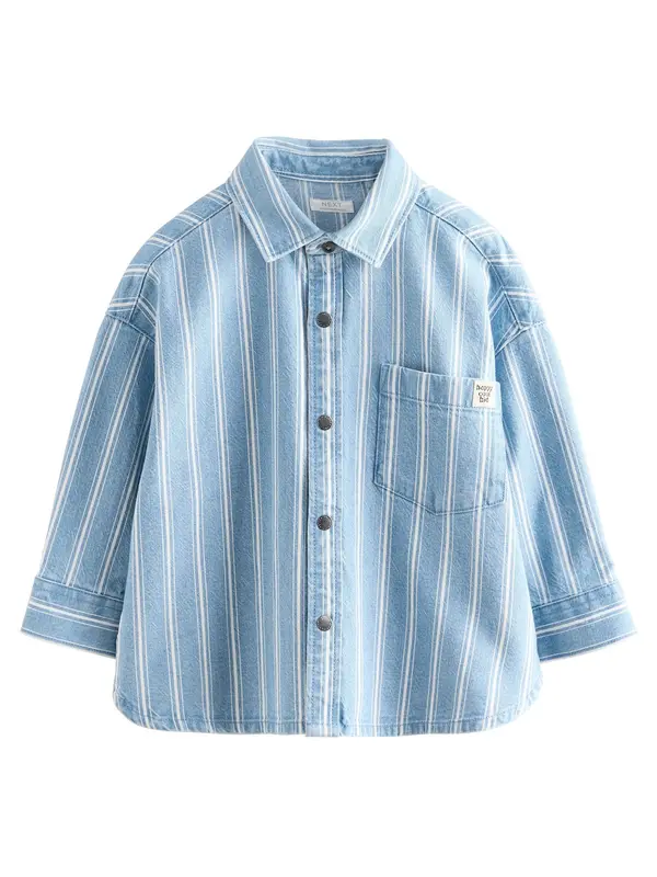 Next Next Srajca  moder denim / bela