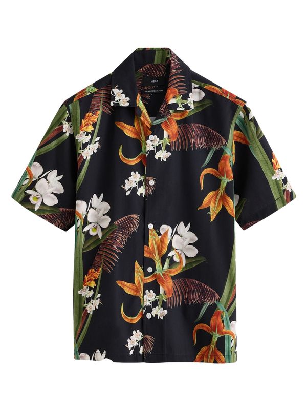 Next Next Srajca  zelena / temno oranžna / črna / off-bela