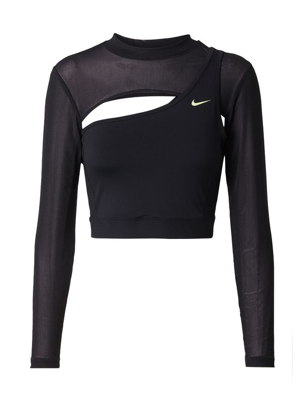 NIKE NIKE Funkcionalna majica  apno / črna