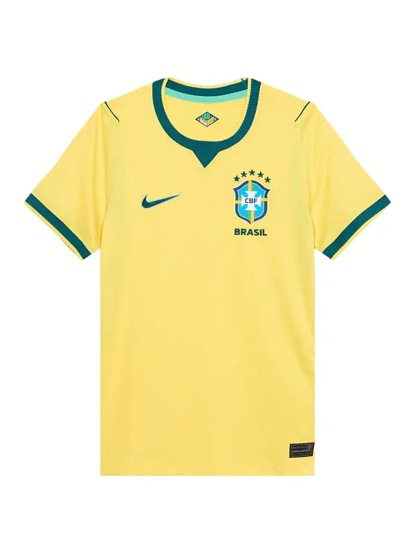 NIKE NIKE Funkcionalna majica 'Brasilien Stad Home'  nebeško modra / temno modra / rumena / jelka