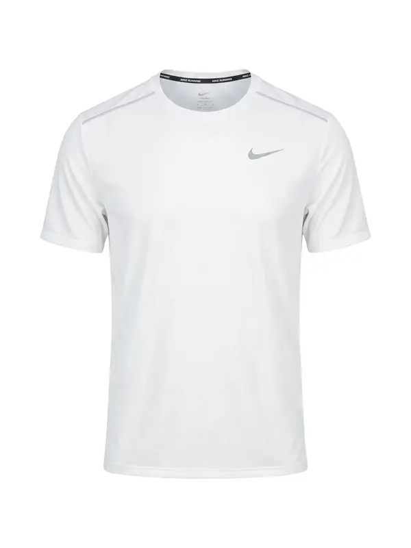NIKE NIKE Funkcionalna majica 'MILER'  siva / bela