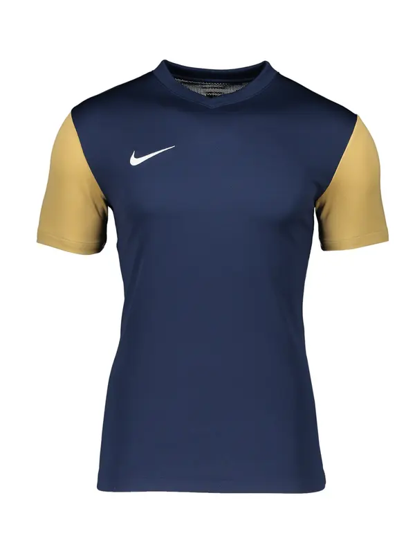 NIKE NIKE Funkcionalna majica  pesek / temno modra / bela