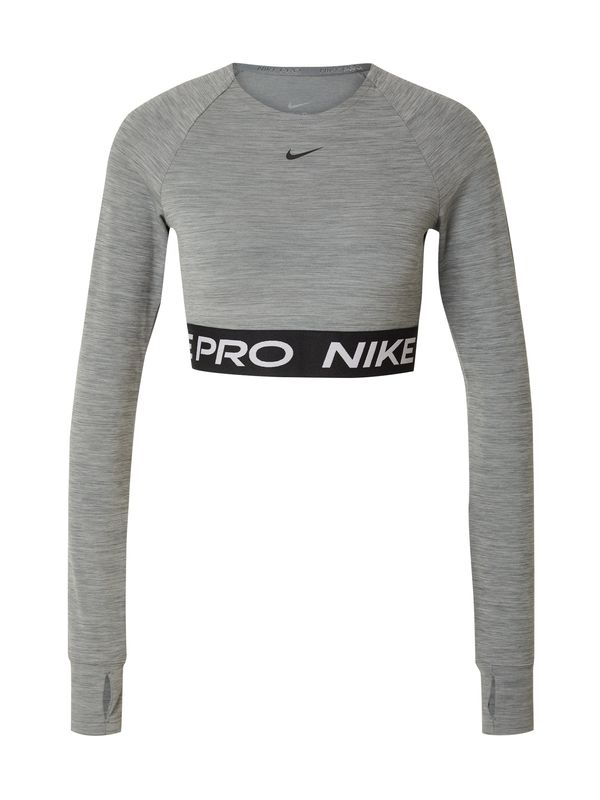 NIKE NIKE Funkcionalna majica 'Pro'  pegasto siva / črna / bela