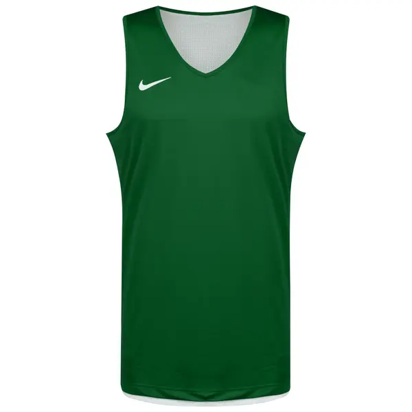 NIKE NIKE Funkcionalna majica  temno zelena / bela