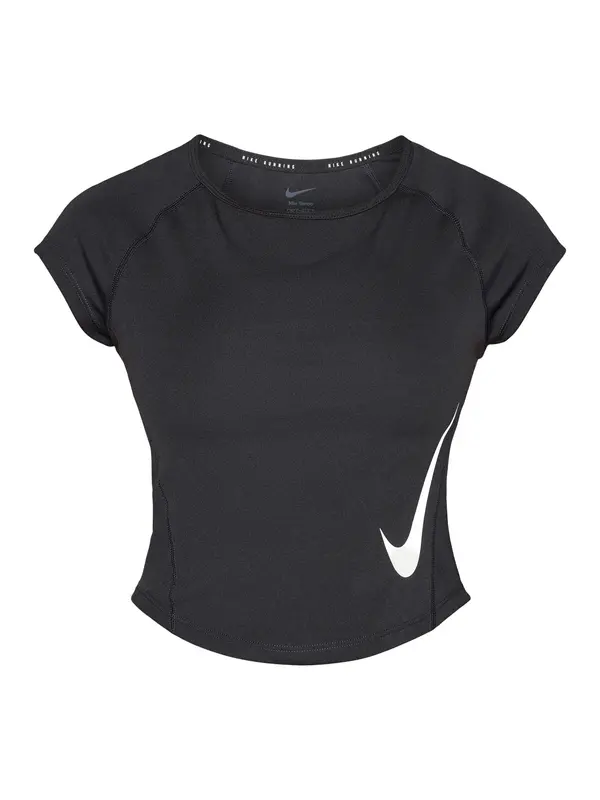 NIKE NIKE Funkcionalna majica 'TEMPO SWOOSH'  črna / bela