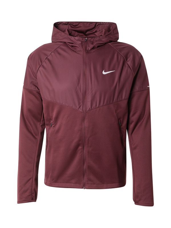NIKE NIKE Športna jakna 'Sphere Miler'  svetlo siva / burgund