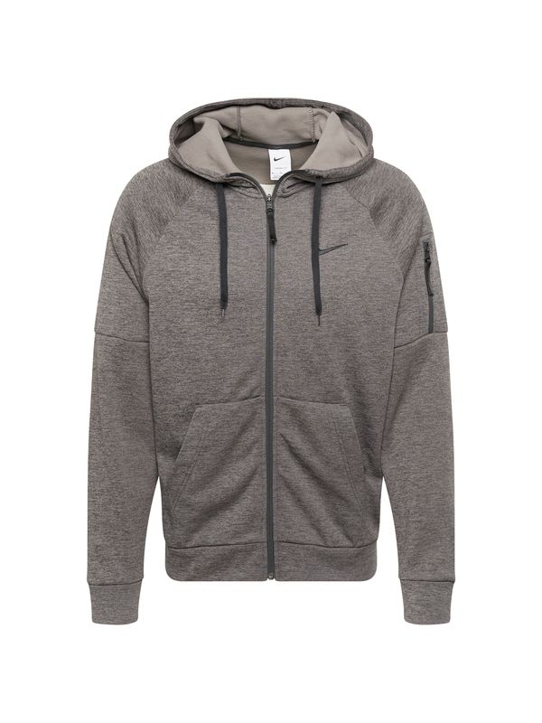 NIKE NIKE Športna jopa na zadrgo  grafit / črna