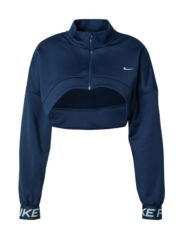 NIKE NIKE Športna jopa na zadrgo 'Pro'  temno modra / bela