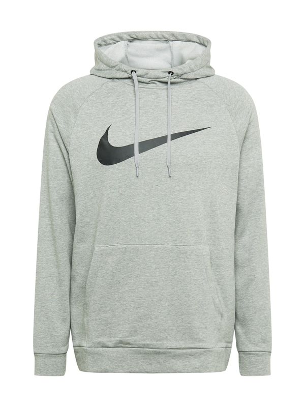 NIKE NIKE Športna majica  pegasto siva / črna