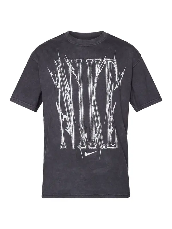 NIKE NIKE Športna majica  siva / črna