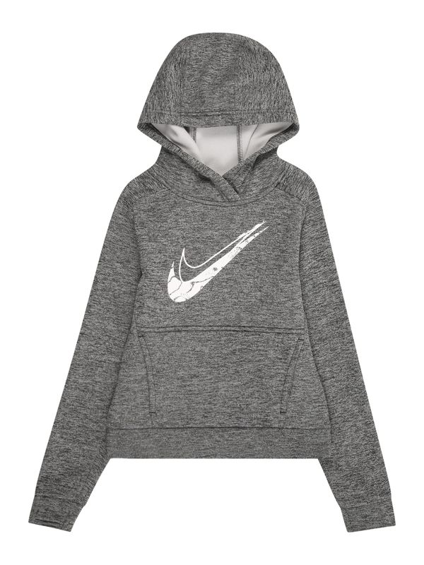 NIKE NIKE Športna majica  siva / pegasto črna / bela