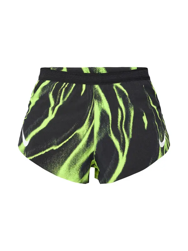 NIKE NIKE Športne hlače 'AROSWFT'  neonsko zelena / črna