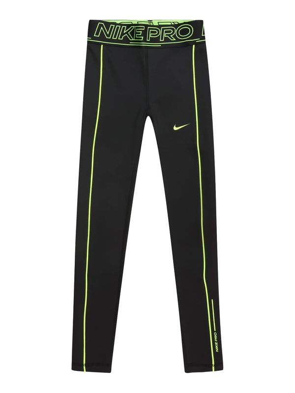 NIKE NIKE Športne hlače  neonsko rumena / črna