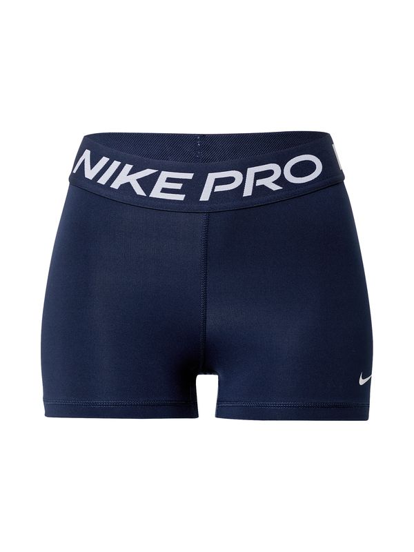 NIKE NIKE Športne hlače 'Pro'  mornarska / bela