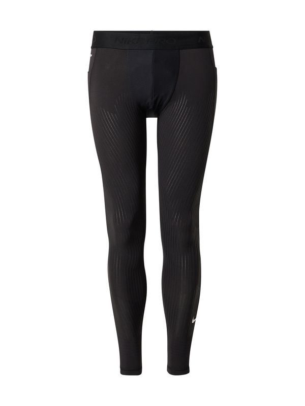 NIKE NIKE Športne hlače 'Pro Recovery'  srebrno-siva / črna