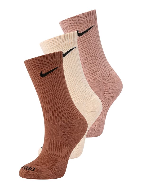 NIKE NIKE Športne nogavice 'Everyday'  nude / svetlo bež / rjava / črna