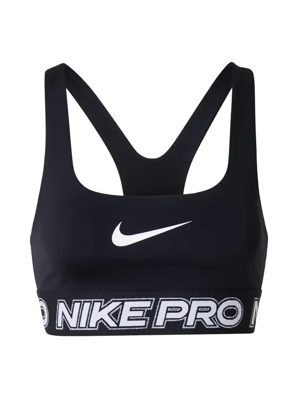 NIKE NIKE Športni nederček  črna / srebrna / bela