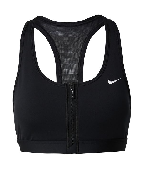 NIKE NIKE Športni nederček 'SWOOSH'  črna / bela