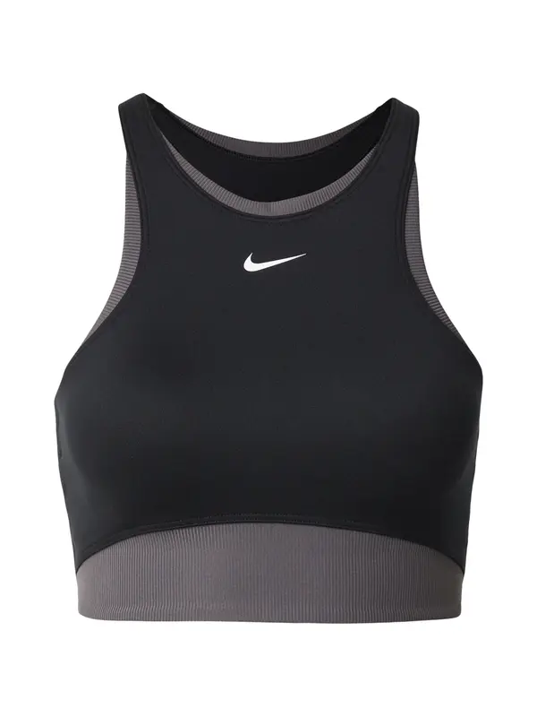 NIKE NIKE Športni nederček  temno siva / črna / bela