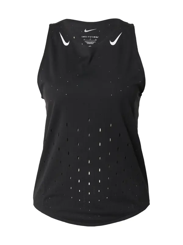 NIKE NIKE Športni top 'AeroSwift'  črna / bela