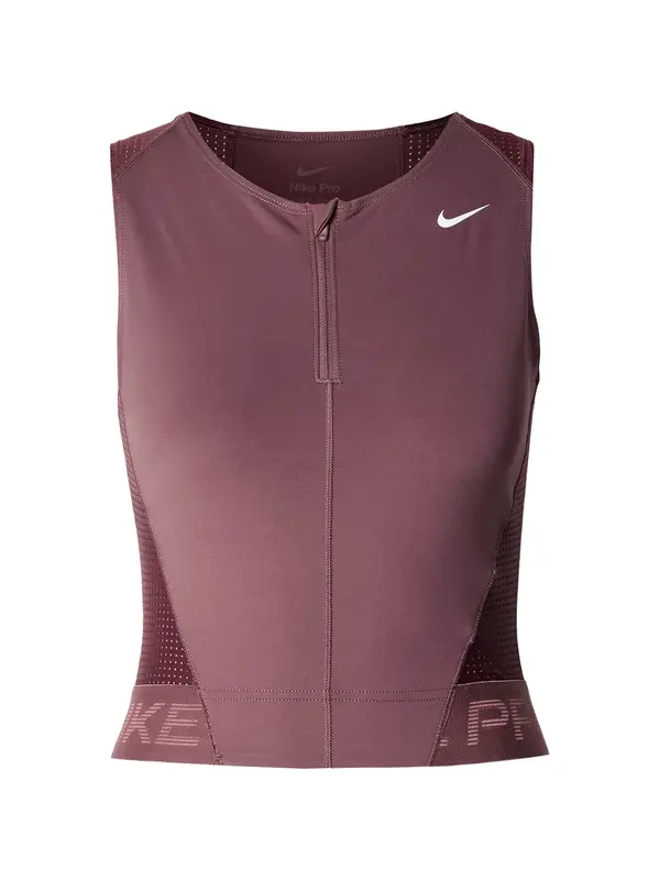 NIKE NIKE Športni top  ciklama / burgund / bela