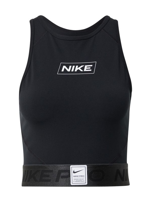 NIKE NIKE Športni top  črna / bela