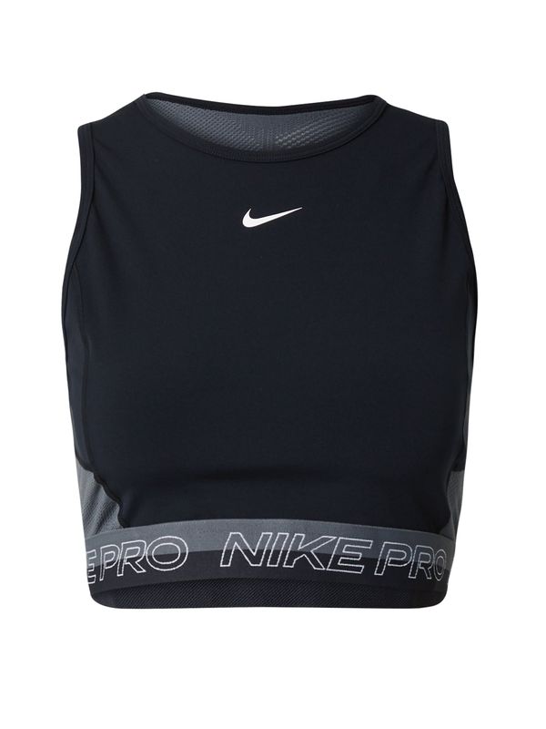 NIKE NIKE Športni top  siva / črna / bela