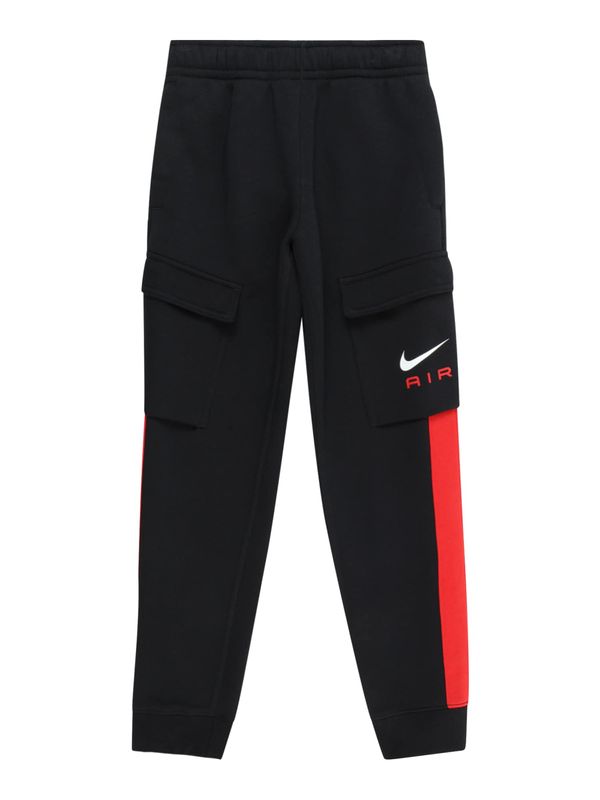 Nike Sportswear Nike Sportswear Hlače 'AIR'  rdeča / črna / bela