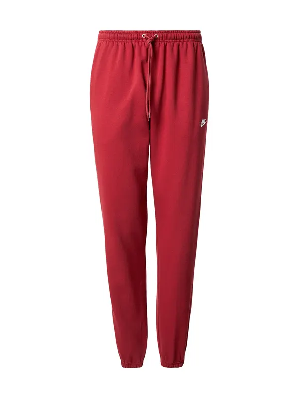Nike Sportswear Nike Sportswear Hlače 'CLUB'  brusnica / bela