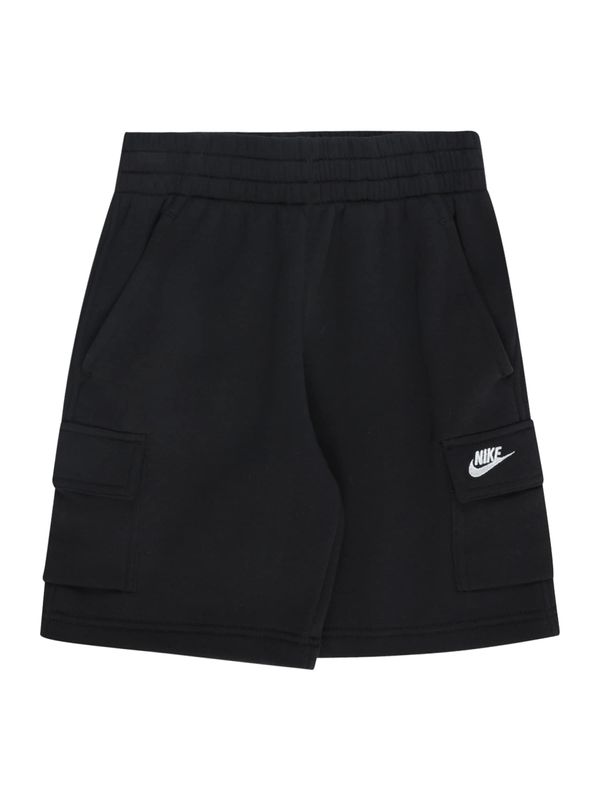 Nike Sportswear Nike Sportswear Hlače 'CLUB FLC'  črna / bela