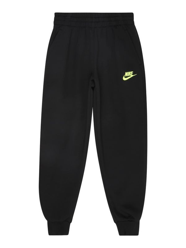 Nike Sportswear Nike Sportswear Hlače 'Club Fleece'  limonino-rumena / črna