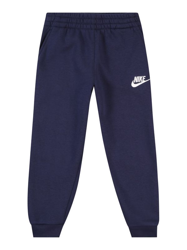 Nike Sportswear Nike Sportswear Hlače 'Club Fleece'  mornarska / bela