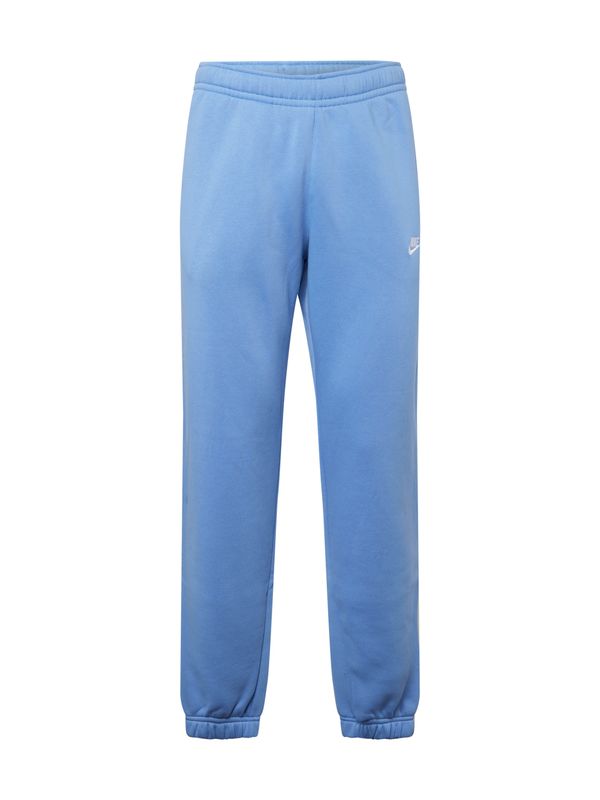 Nike Sportswear Nike Sportswear Hlače 'Club Fleece'  nebeško modra / bela