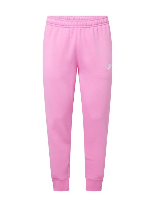 Nike Sportswear Nike Sportswear Hlače 'Club Fleece'  svetlo roza / bela