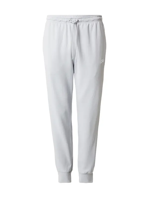Nike Sportswear Nike Sportswear Hlače 'Club Fleece'  svetlo siva / bela