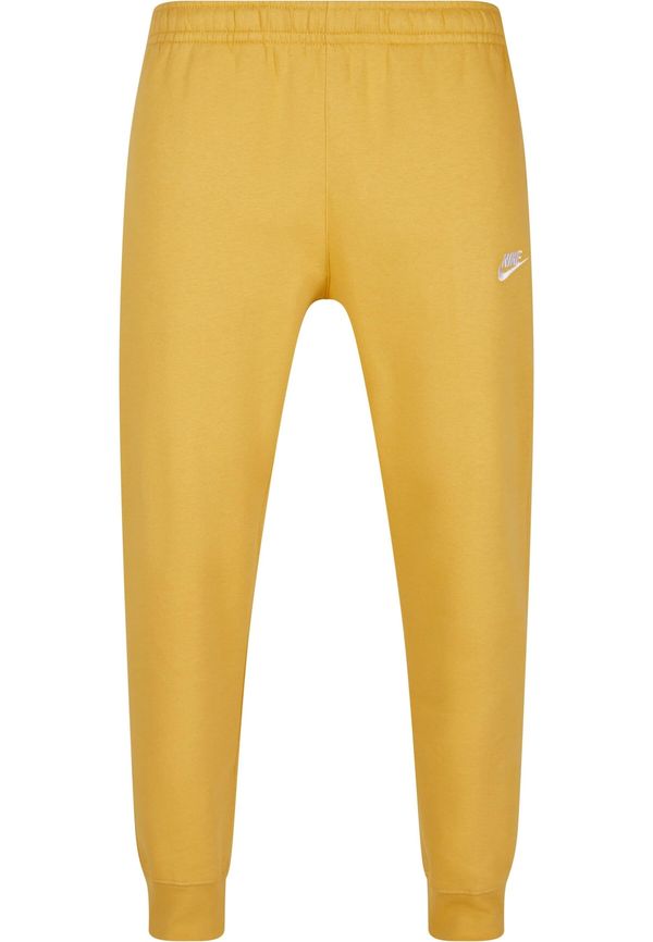 Nike Sportswear Nike Sportswear Hlače 'Club Fleece'  zlato-rumena / bela