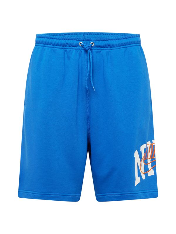 Nike Sportswear Nike Sportswear Hlače 'CLUB'  kraljevo modra / oranžna / bela