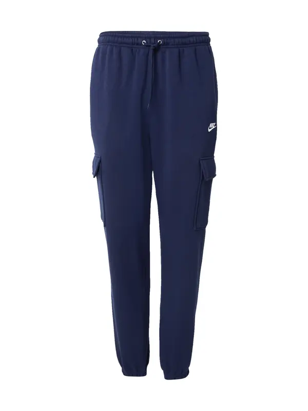 Nike Sportswear Nike Sportswear Hlače 'CLUB'  marine / bela